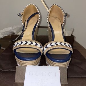 Gucci zeppe women sandals beige 370496 HAX20 9864